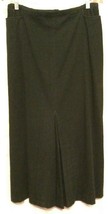 Norton Studio Black Maxi Skirt Poly/Rayon/Spandex Stretch Front Pleat Po... - $9.80