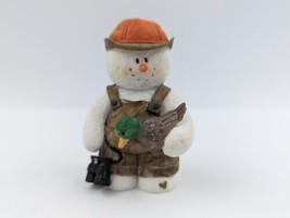 Sarah&#39;s Attic Snowonders Hunter Snowman with Duck &amp; Binoculars Fall #7665 - £16.96 GBP
