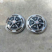 Pair Vintage Peugeot Red Crest 5 Spoke 13&quot; Hub Caps Wheel Covers by Namsco - $23.37