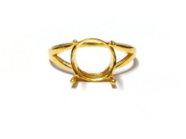 10 MM Rund Gold Semi Mount Ring Gold Rund Ring 18K - £206.32 GBP+