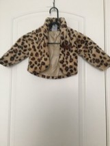 Toddler Girls Leopard Print Zip Up Coat Jacket Size 2T  - £24.76 GBP