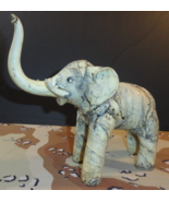 MADE IN INDIA HAND MOLDED ELEPHANT FROM OYSTER SHELLS FIGURINE SCULPTURE... - $68.84