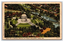 Aerial View McKinley Memorial Canton Ohio OH Linen Postcard N25 - £1.52 GBP