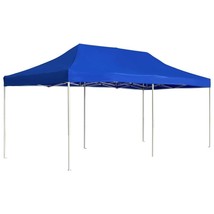 Party Tent Blue 310 g/m² Oxford fabric with PVC coating 19.7x9.8 ft - $4,824.26 MXN