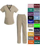 Women&#39;s Scrub Set Medical Nursing Uniform Set Top and Pants - $38.98