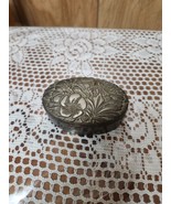 International Silver Co.  Oval Box Silver-plate Velvet Lined Jewelry Tri... - $21.00