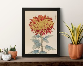 Chrysanthemum Flower, Japanese Art Print, Floral Illustration, Poster an... - $12.00+