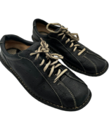 born concepts women&#39;s hawkeye leather oxford black lace-up b3448 EU42 Si... - $53.56 CAD