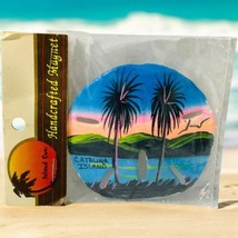 Vtg Island Sun Handcrafted Catalina Island Sandollar Magnet Palm Trees B... - €16,13 EUR