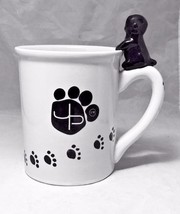 Jumbo Pet Mug Black On White pet sits on the handle John Paul&#39;s JPB05 - $5.89
