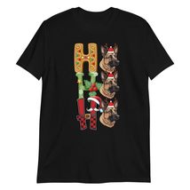 HO HO HO Santa German Shepher Christmas T-Shirt | Dog Lover Shirt Black - £14.63 GBP+