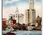 Municipal and Woolworth Buildings New York CIty NY NYC UNP DB Postcard U20 - £2.06 GBP