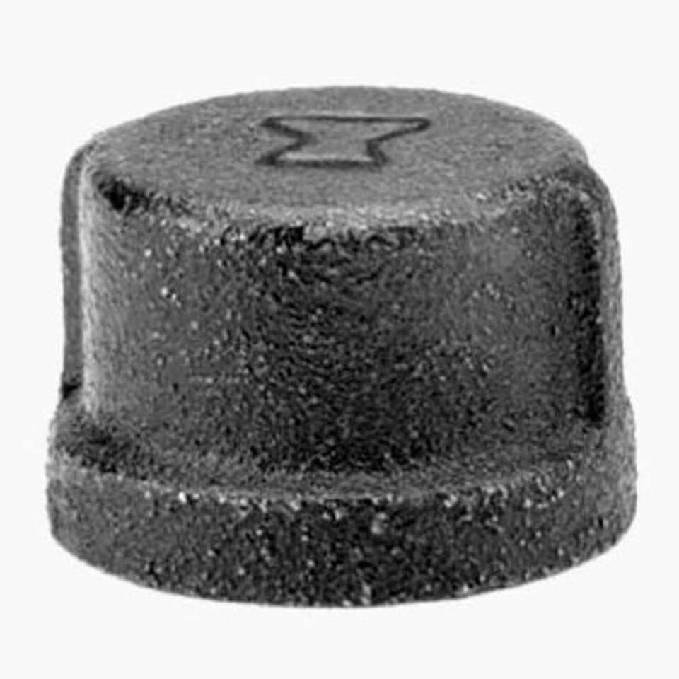Anvil 8700132304, Malleable Iron Pipe Fitting, Cap, 1&quot; NPT Female, Black... - $18.17