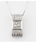 Unique 14k White Gold Diamond Pendant w/ Floating Happy Diamonds TDW = .... - €2.754,58 EUR Unique 14k White Gold Diamond Pendant w/ Floating Happy Diamonds TDW = .... - €2.754,58 EUR