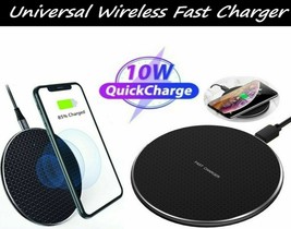 Qi Wireless Fast Charger Charging Pad Dock for Samsung phone s6 s10 s20 s7 s8 s6 - £17.89 GBP