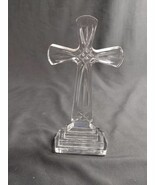Szklarska Poreba 24% Leaded Crystal Carved Glass Religious 9&quot; Standing C... - $392.76 MXN