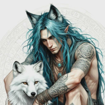 Arctic Kitsune Spirit Companion, Rai’ven of the Frostflame  - $59.99