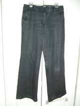 Talbots Women&#39;s Wide Leg Size 12 Stretch Dark Wash Jeans - £6.15 GBP