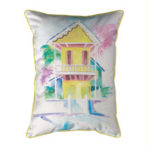 Betsy Drake W. Palm Hut Yellow Small Indoor Outdoor Pillow 11x14 - £38.91 GBP