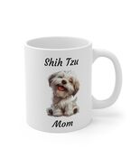 Shih Tzu Mom Dad Mug | Cute Shih Tzu Illustration, Dog Lover Coffee Cup - $12.99