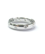 Tiffany &amp; Co Platinum Etoile Diamond .22Ct Eternity Wedding Band Ring Si... - £1,176.01 GBP