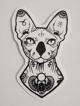 Black and White Cat Head and Torso with Markings Sticker Decal Embellishment Fun - £1.79 GBP