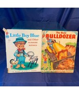 Rand McNally Elf Book Lot of 2 HB 1952 &amp; 1956 Busy Bulldozer Little Boy ... - $32.98 CAD