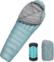 Mountaintop Down Fill Sleeping Bag For Adults - 4 Seasons For Camping Hiking - £144.65 GBP
