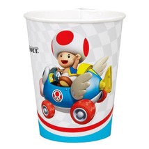 Super Mario Brothers Wii Kart 9 oz Cups Birthday Party Supplies New - £4.18 GBP
