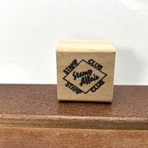 Stamp Affair Brand - STAMP CLUB - Vintage Wood Rubber Stamp - Unused - $12.95