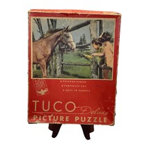 Vintage Tuco 16&quot;x 20” 300 To 500 Pcs Horse &amp; Kids Painting Deluxe Picture Puzzle - $25.15