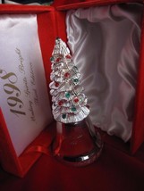 1998 Silver Plated Christmas Tree Bell 3rd EDITION by MADISON AVENUE - $7.66