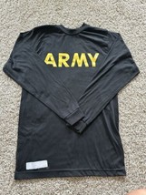 US Military Army Physical Fitness Uniform APFU Long Sleeve Shirt Black S... - $6.79