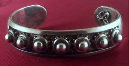 Heavy Rocker Biker Silver Cuff Bracelet for Women by Star Knights.  Hand... - $95.00