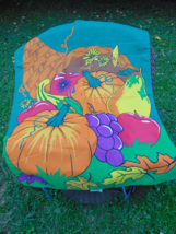 Fall Fruit Leaves Yard Flag Sign 40 x 27 In Nylon 2-Sided Cornucopia Fla... - $19.80