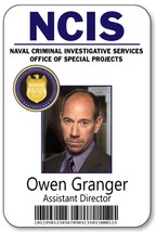 OWEN GRANGER Assistant Director from NCIS Los Angeles pin Fastener Name Badge Ha - £12.78 GBP