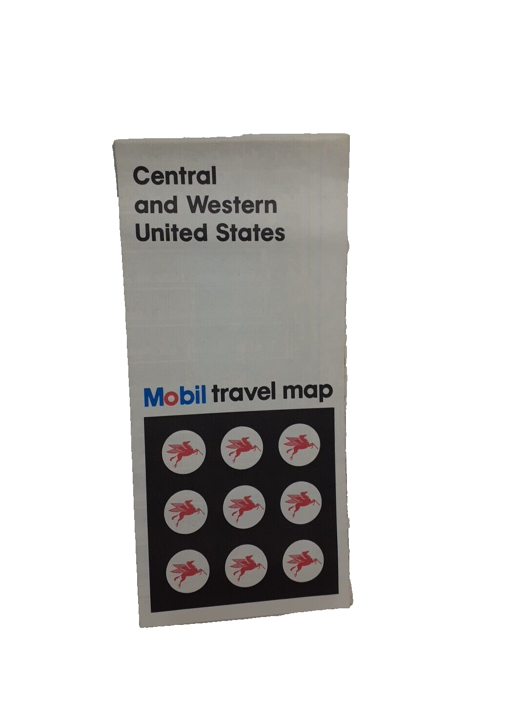 Vintage Mobil Central and Western United States Travel Road Map, 1973-