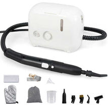 1500W Portable Steam Cleaner with 34 oz Water Tank-White - $94.93