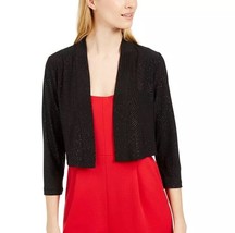 Calvin Klein Womens Petite PM Black Sparkle Shawl Shrug Cardigan NWT AD37 - $19.59