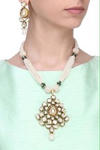 VeroniQ Trends-Indian Pearl Nizami Necklace in Kundan,Pearls,AD Stone,Polki,VC - £59.95 GBP