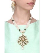 VeroniQ Trends-Indian Pearl Nizami Necklace in Kundan,Pearls,AD Stone,Po... - $104.05 CAD