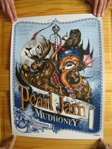 Pearl Jam Poster Mudhoney Mint Silk Screen Winnepeg September 2011 - $227.94
