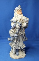 Rescue Santa from Trash Statue White and Blue 10 inches tall - £1.95 GBP