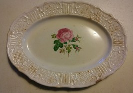 000 Vintage Washington Colonial Platter Plate Rose Floral Pattern 11x8.5 Inches - £8.96 GBP