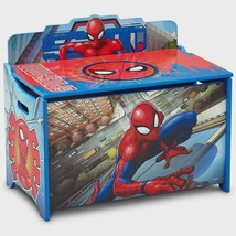 Kids Toy Box Chest Spider-Man Wood Storage Organizer Playroom Toys Bedro... - £57.55 GBP