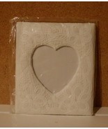 NEW! vintage WHITE Battenburg Lace HEART FRAME 5.5X7&quot; HEART 3X3.5&quot; - $9.43 CAD