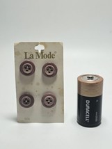 La Mode Original 4-Button Card  #44246 - 16MM - 5/8&quot; Burgundy VINTAGE  - $9.48