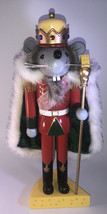 Very RARE-CHRISTMAS Home 14&quot; Wooden Nutcracker Mouse King Christmas Decoration - £168.08 GBP