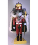 VERY RARE-CHRISTMAS HOME 14&quot; WOODEN NUTCRACKER MOUSE KING CHRISTMAS DECO... - £243.91 GBP