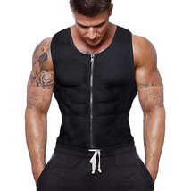 Waist Trainer Sweat Vest For Men,Hot Neoprene Sauna Tank Top Vest With Z... - $37.99